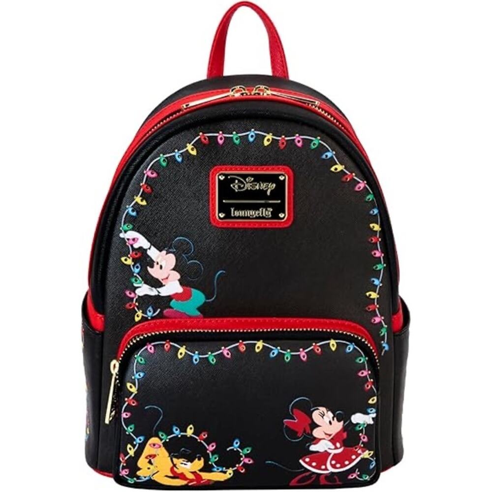 Loungefly Disney Mickey's Light Up Christmas Decorations Mini Backpack